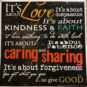 It’s about caring and sharing ❤️